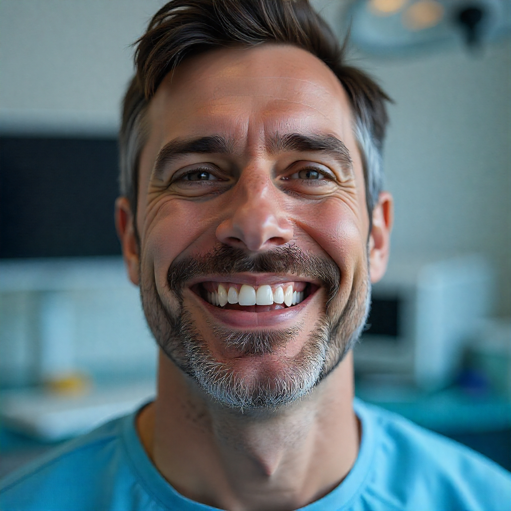 Sorriso saudável e bonito ou ambiente moderno da clínica Prizon Odontologia